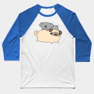 Pug and Koala Baseball T-Shirt